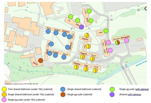 Myerscough Accommodation Map