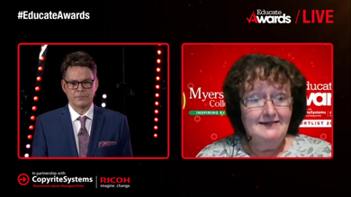 Image for news article: Myerscough celebrated at Educate Awards