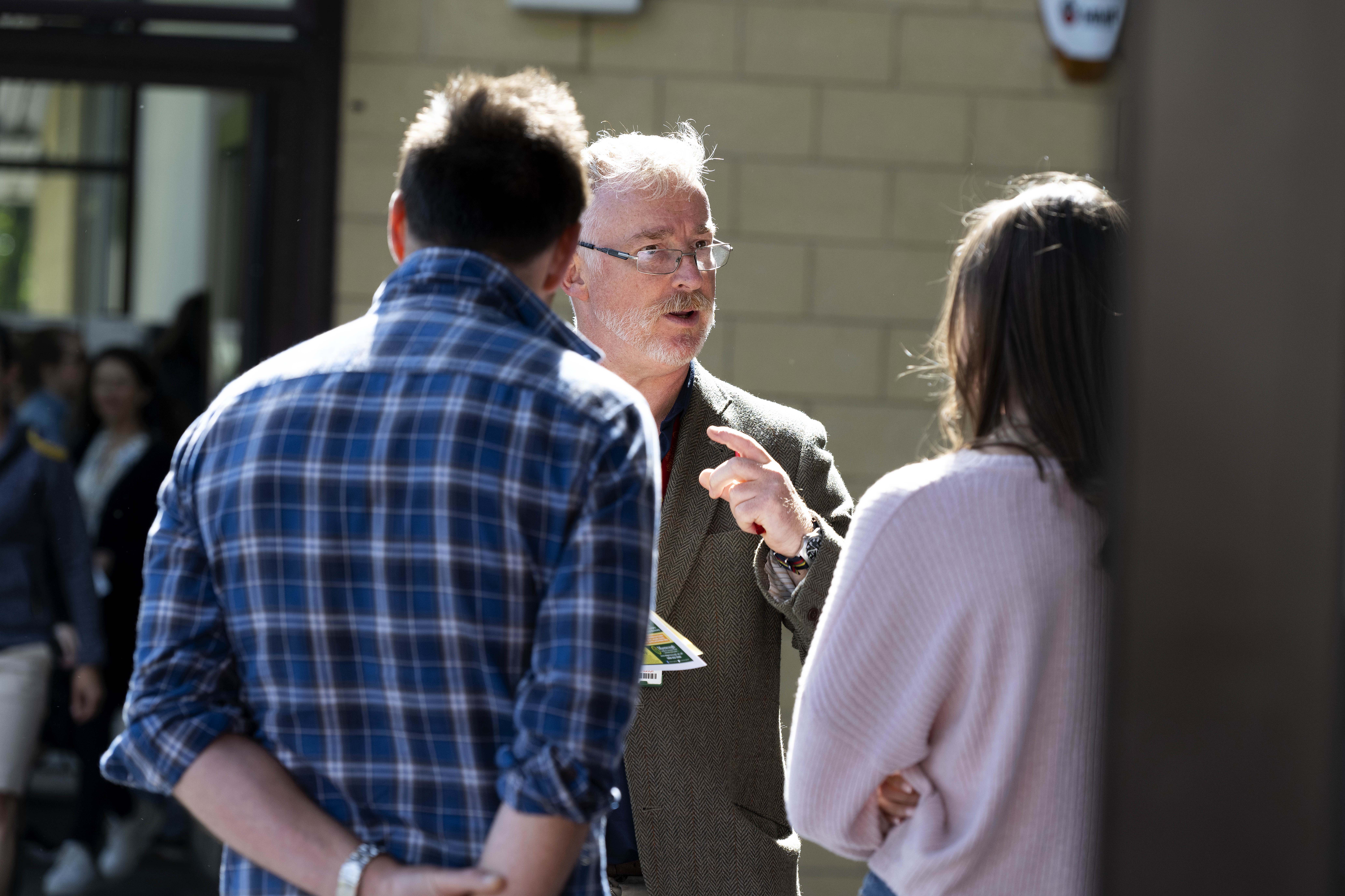Nick Harrison speaking to University Centre Myerscough visitors