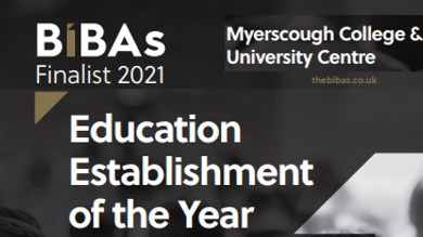 Image for news article: Myerscough recognised in BIBAs 2021