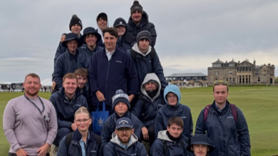 Image for news article: Busy year for Myerscough golf students kicks off with work at major championships