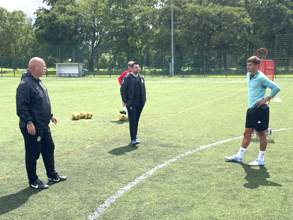 Football students enjoy training sessions with elite level player